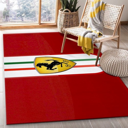 Ferrari Logo Rug Bathroom Christmas Gift Us Area Rug  Chussin | Home Decor Easily