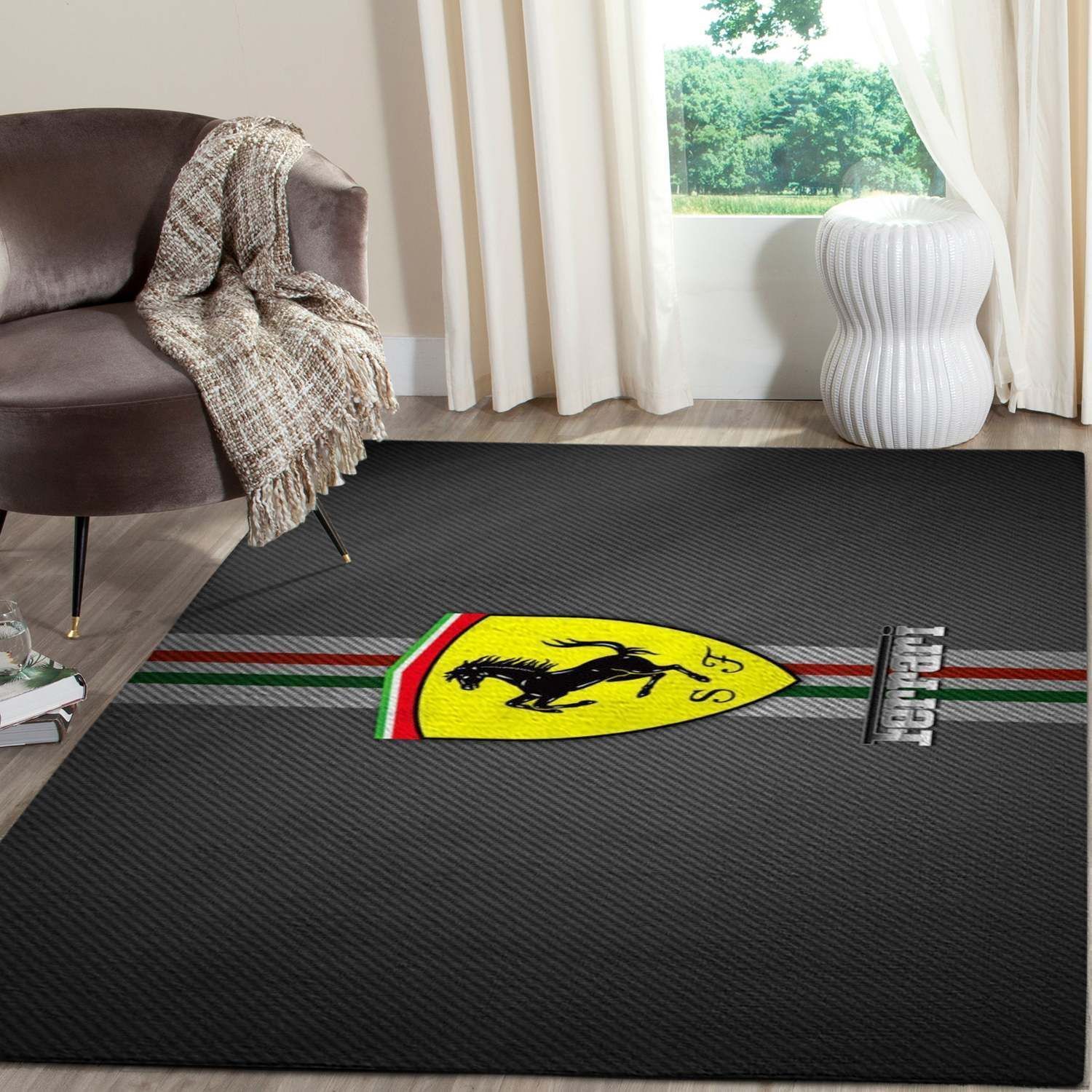 Ferrari Logo Supercars Area Rugs Fn121221 | Home Decor Easily