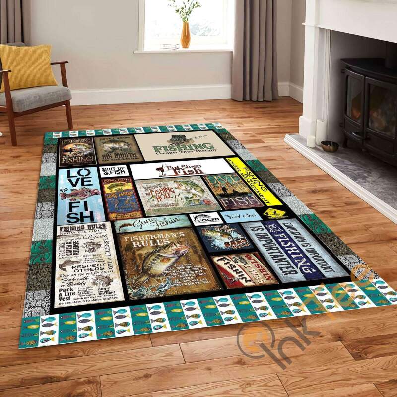 Fish Marine Love Protection Campaign Kitten Bedroom Family Home Decor Rug -  Chussin | Home Decor Easily