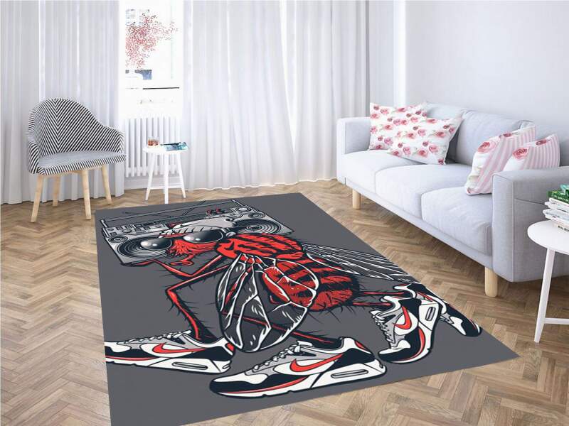 Flies Radio Wallpaper Carpet Rug -  Chussin | Home Decor Easily