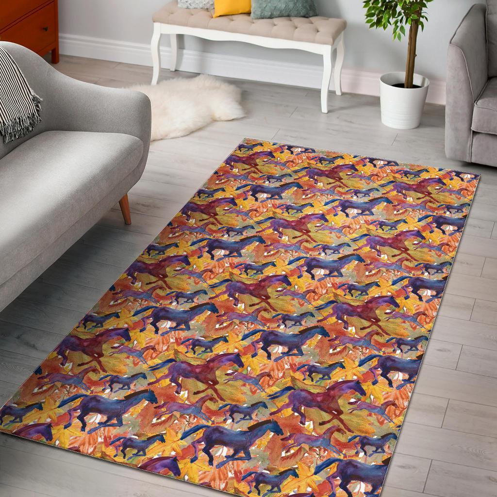 Floral Red Poppy Pattern Print Area Rug  Chussin | Home Decor Easily