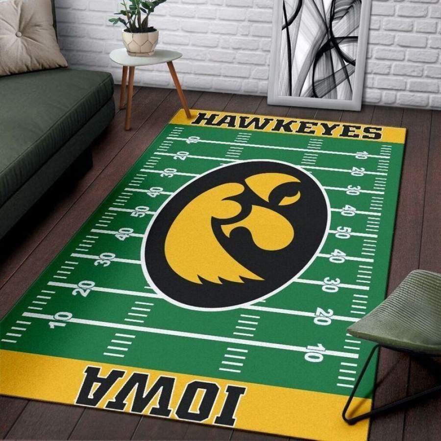 Football Team Iowa Hawkeyes Area Rug  Chussin | Home Decor Easily