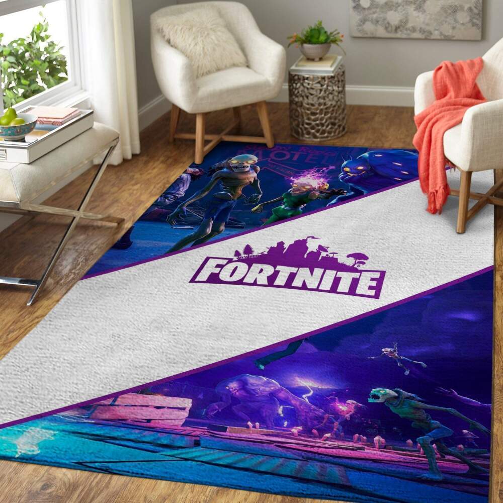 Fortnite Area Rug Video Game Gamer Regtangle V20  Chussin | Home Decor Easily
