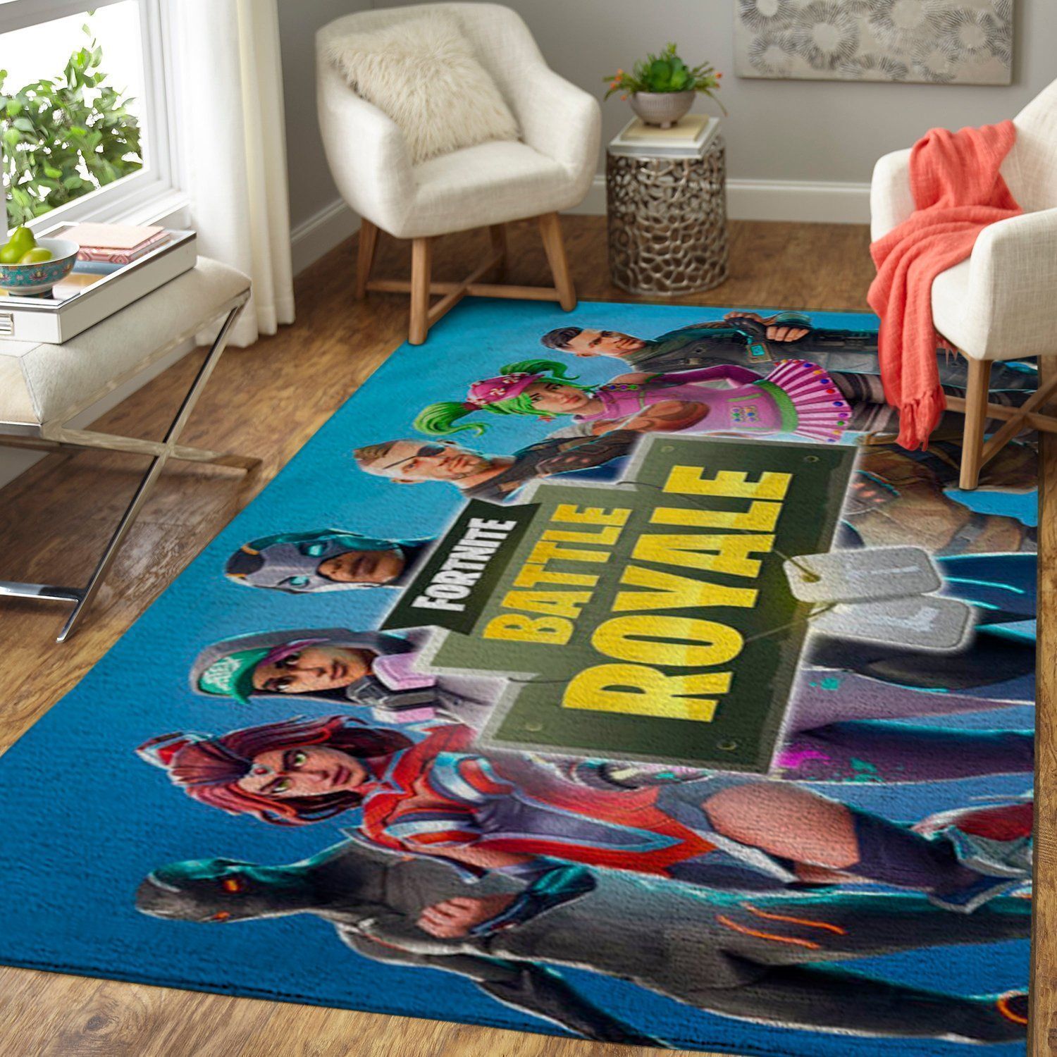 Fortnite Area Rug Video Game Gamer Regtangle V46  Chussin | Home Decor Easily