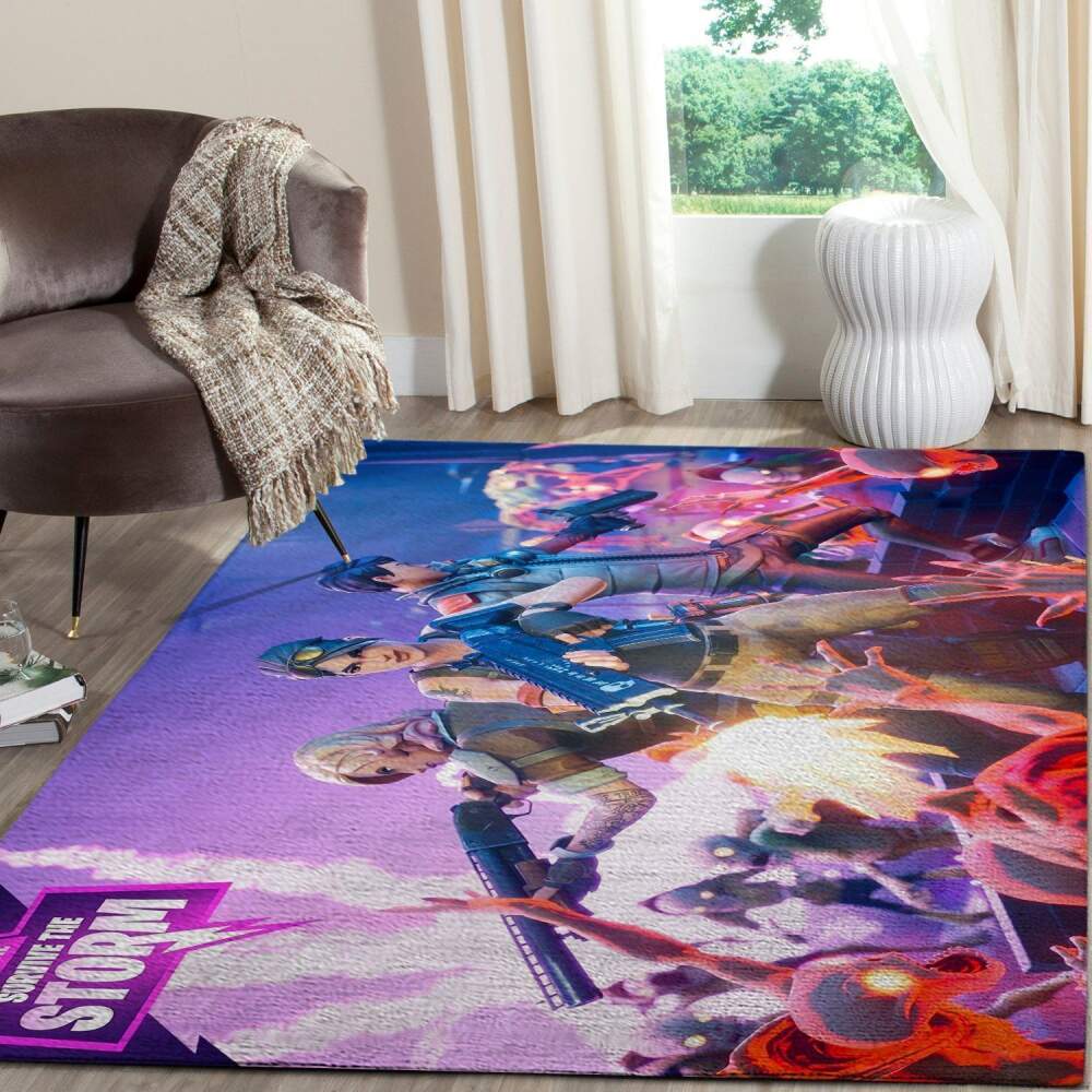 Fortnite Area Rug Video Game Gamer Regtangle V49  Chussin | Home Decor Easily