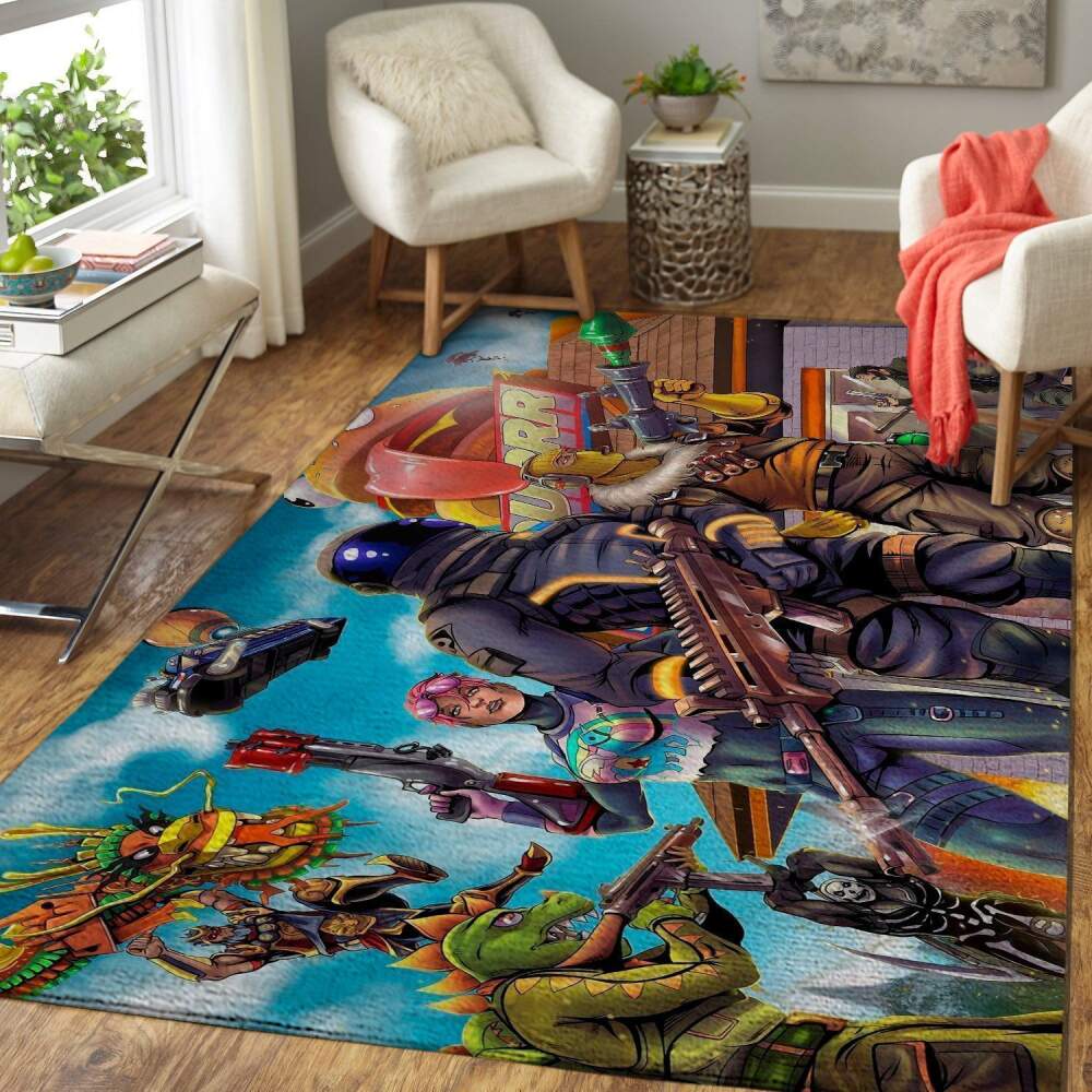 Fortnite Area Rug Video Game Gamer Regtangle V50  Chussin | Home Decor Easily