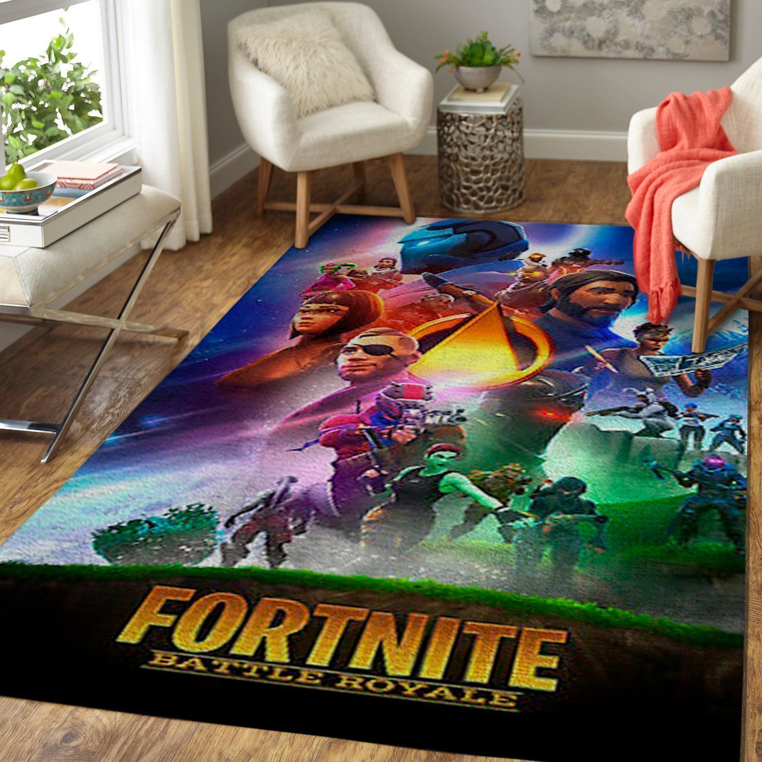 Fortnite Area Rug Video Game Gamer Regtangle V54  Chussin | Home Decor Easily