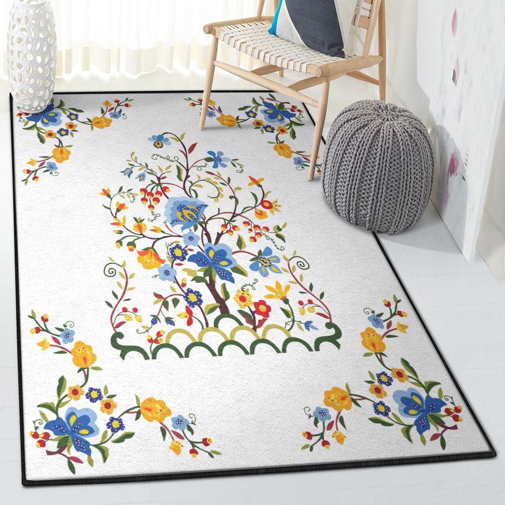 Gardener Indoor Outdoor Rugs, Flower Garden Rug  Chussin | Home Decor Easily