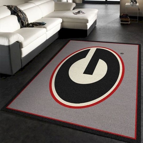 Georgia Bulldogs Area Rug Football Team Logo V5585 | Home Decor Easily