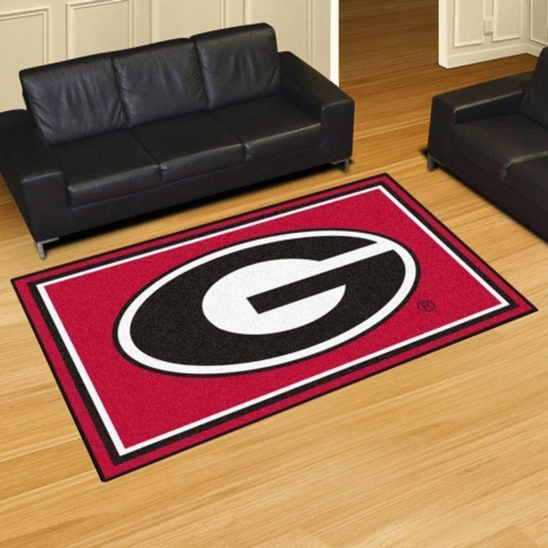 Georgia Bulldogs Area Rug Football Team Logo V5584 Chussin | Home Decor Easily