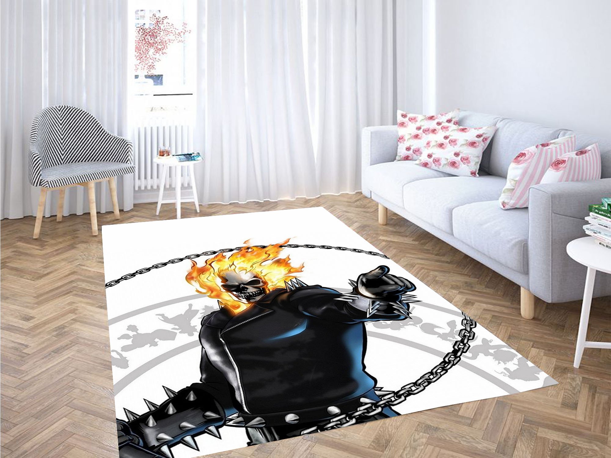 Ghost Rider Comic Carpet Rug -  Chussin | Home Decor Easily