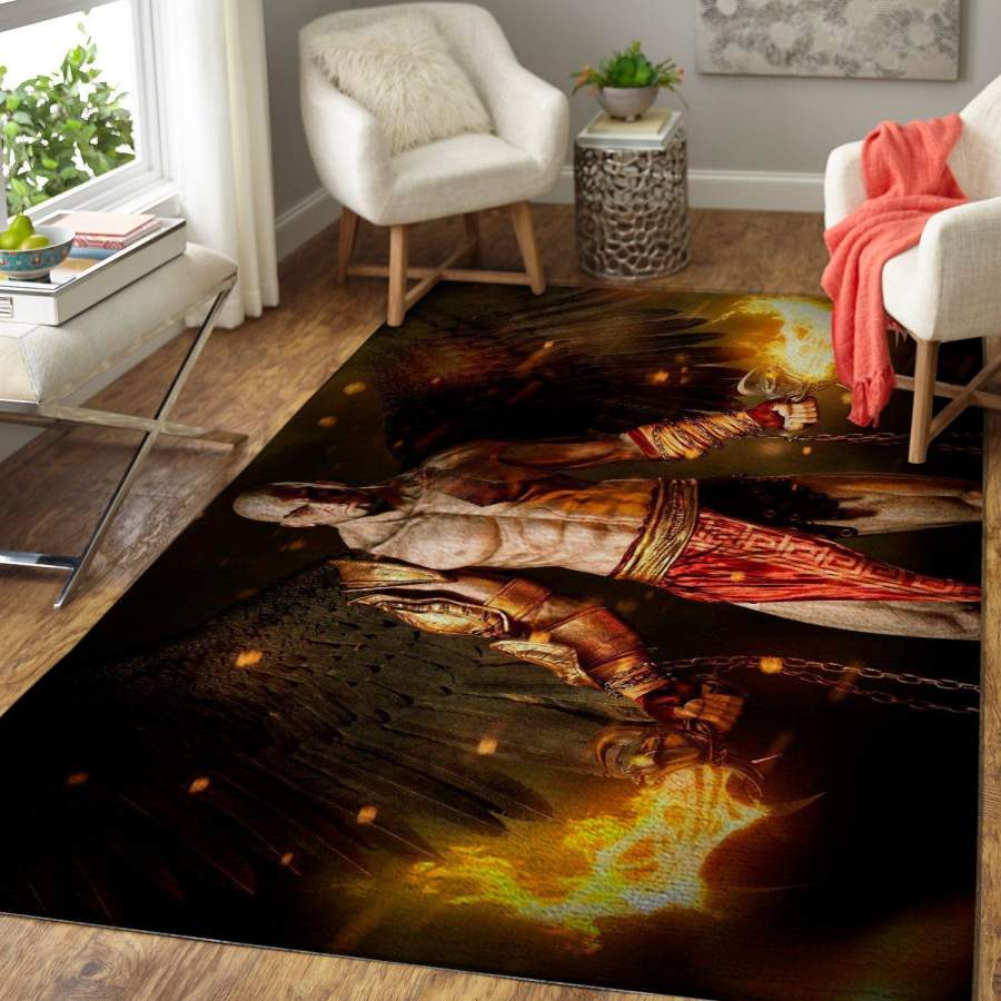 God Of War Area Rug Kratos Gaming Gfd 19091603  Chussin | Home Decor Easily
