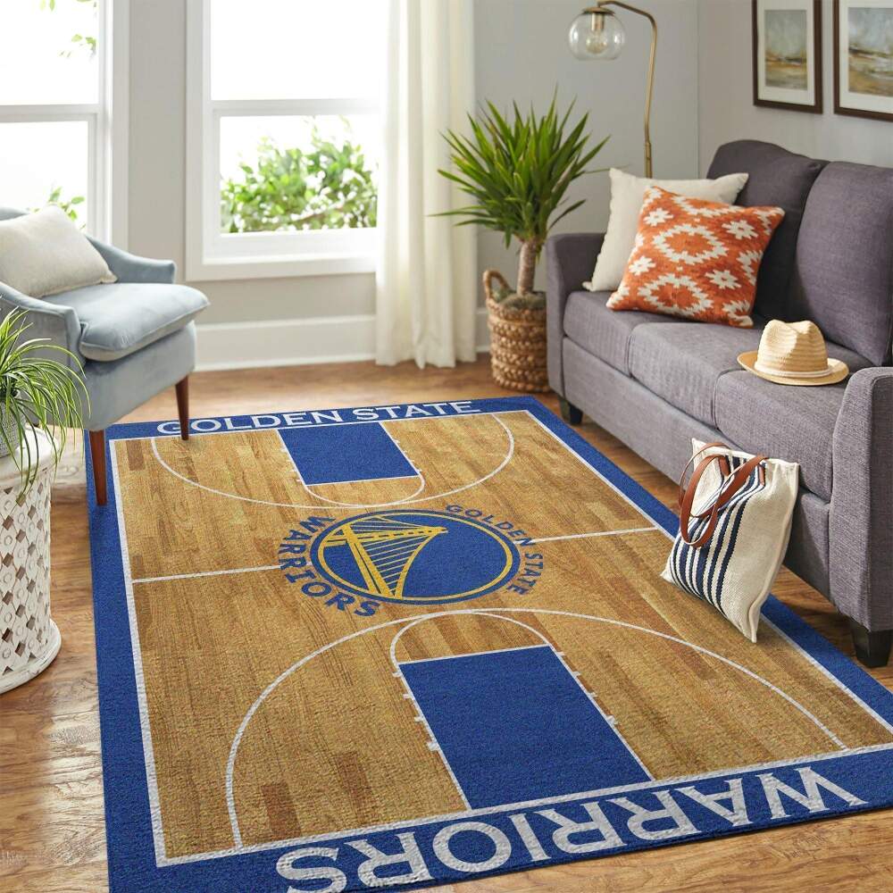 Golden State Warriors Area Rug Nba Basketball Team Logo V5557 | Home Decor Easily