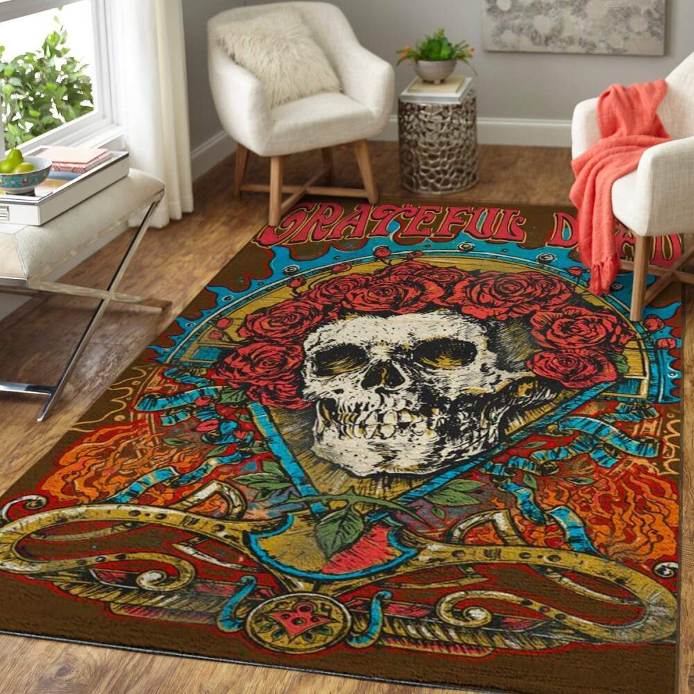 Grateful Dead Area Rug Music Ofd 191013 Area  Chussin | Home Decor Easily