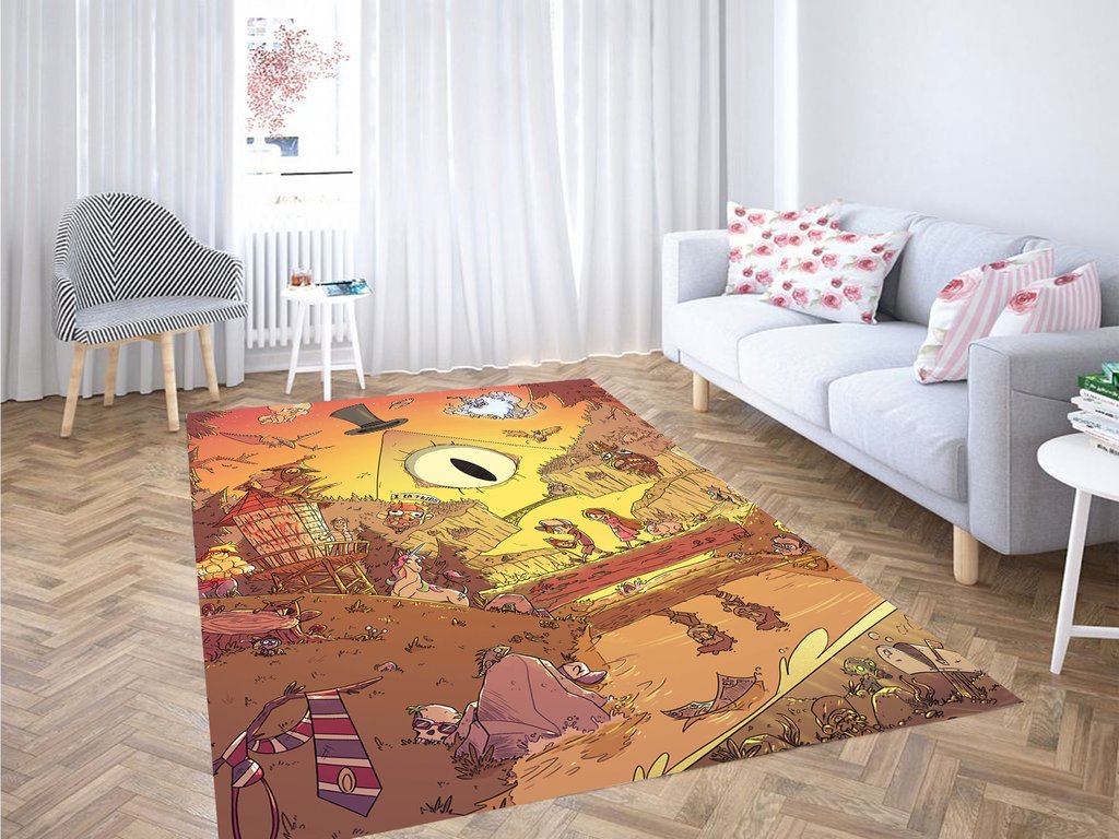 Gravity Falls Sunset Place Living Room Modern Carpet Rug - Chussin | Home Decor Easily