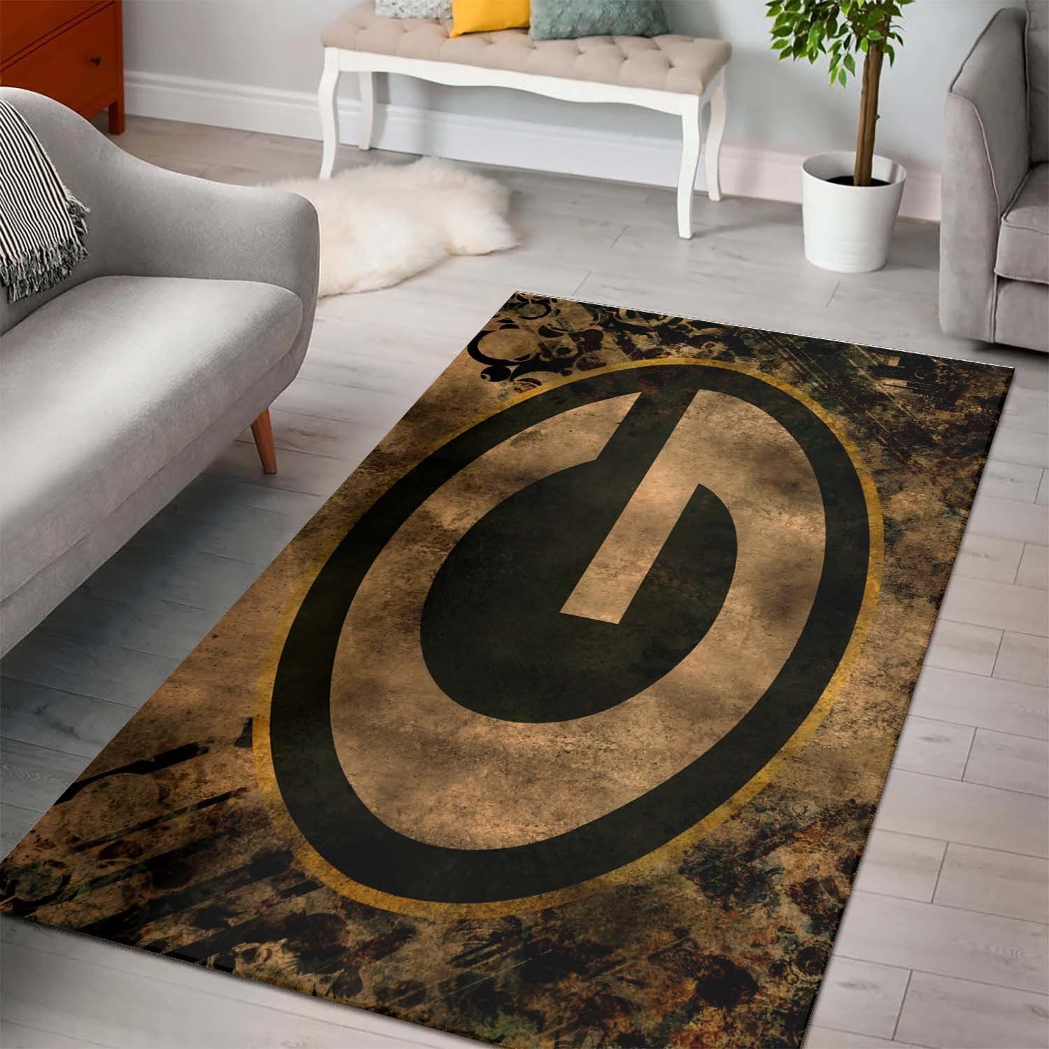 Green Bay Packers Area Rug Nfl Football Team Logo V1499 Chussin | Home Decor Easily