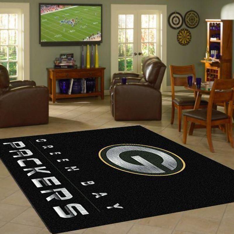 Green Bay Packers Nfl Team Chrome Nice Gift Area Rug Area Chussin | Home Decor Easily