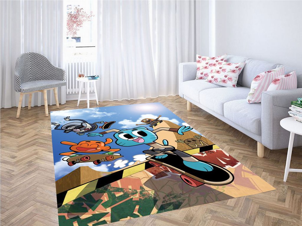 Gumball Wallpaper Living Room Modern Carpet Rug - Chussin | Home Decor Easily