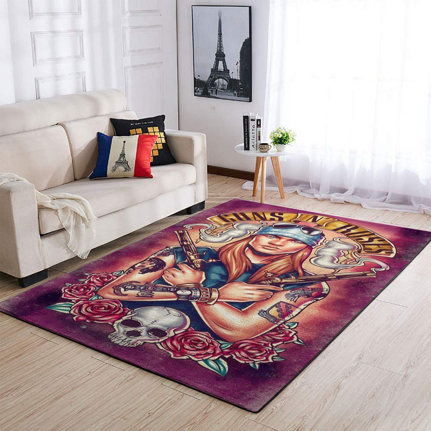 Guns N’ Roses Area Rug Music Ofd 1910101 Area  Chussin | Home Decor Easily