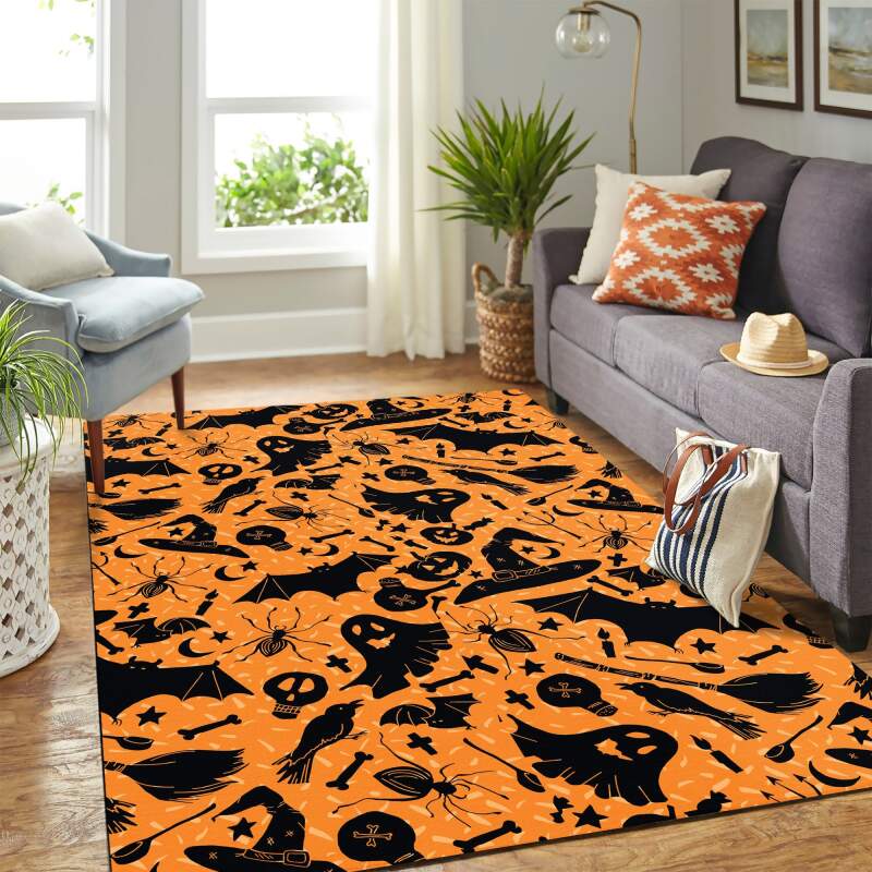 Halloween Orange Carpet Rug -  Chussin | Home Decor Easily