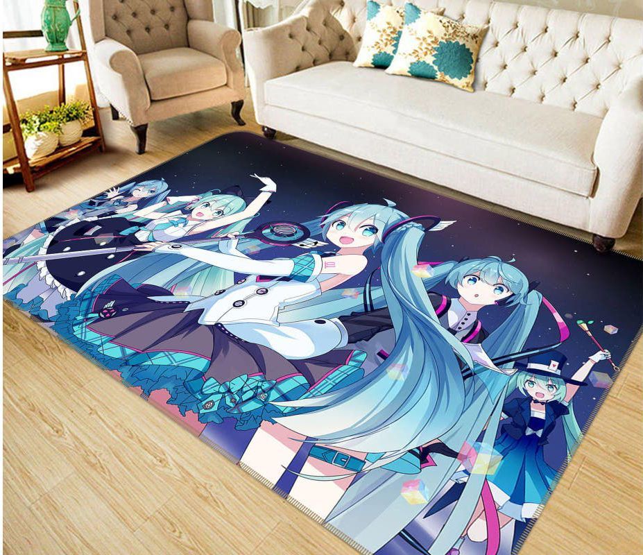 Hatsune Miku Anime 51 Area Rug And  Chussin | Home Decor Easily