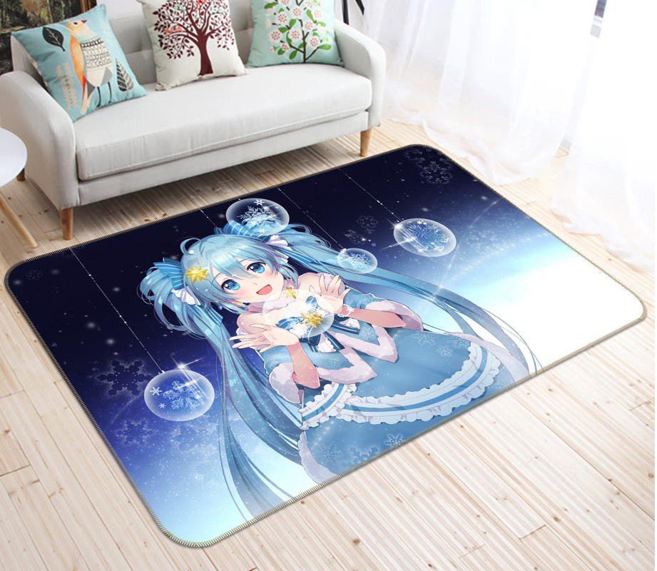 Hatsune Miku Anime 64 Area Rug And  Chussin | Home Decor Easily