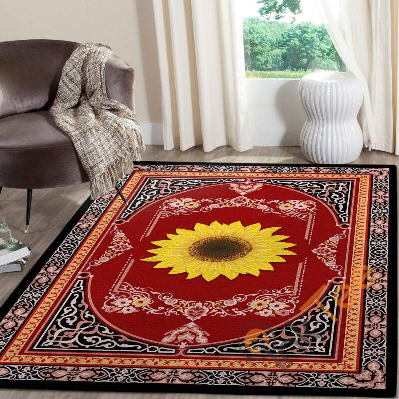 Hippie Gorgeous Sunflower With Luxurious Background Floor Decor Soft Living Room Bedroom Carpet Highlight For Home Rug -  Chussin | Home Decor Easily