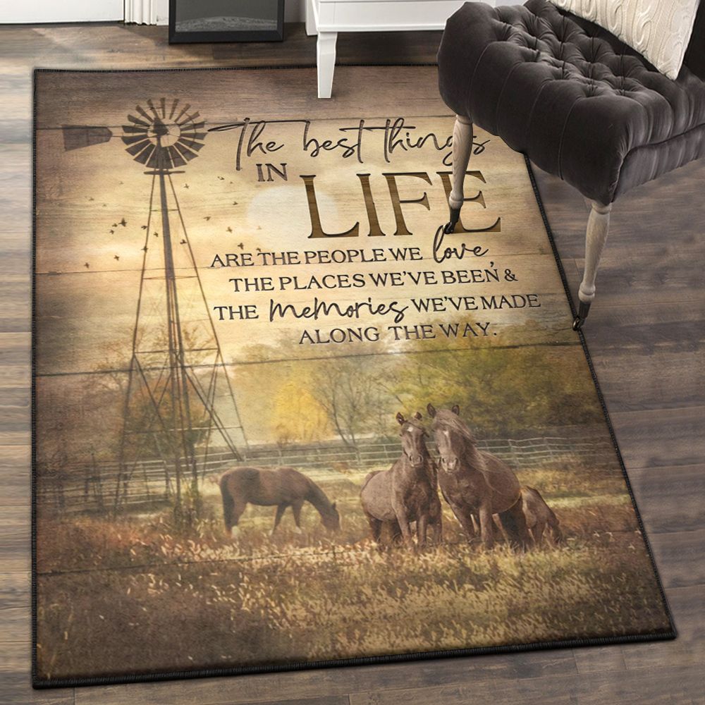 Horse Cool Rugs, Horse The Best Things In Life Rug  Chussin | Home Decor Easily