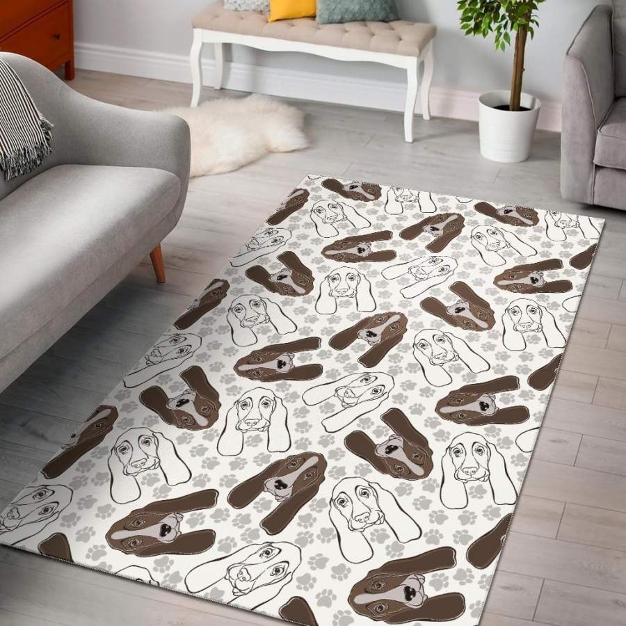 Horse Hand Drawn Pattern Print Area Rug  Chussin | Home Decor Easily
