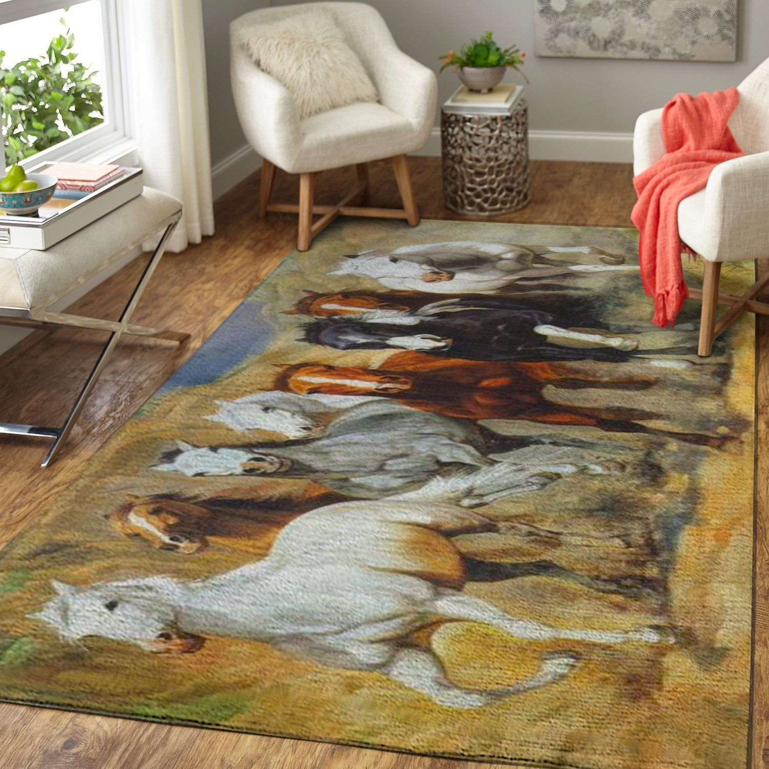 Horses Area Rug 1910169 Ofd Area  Chussin | Home Decor Easily