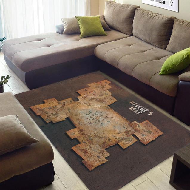 How To Train Your Dragon Hiccup's Map Area Rug - Chussin | Home Decor Easily