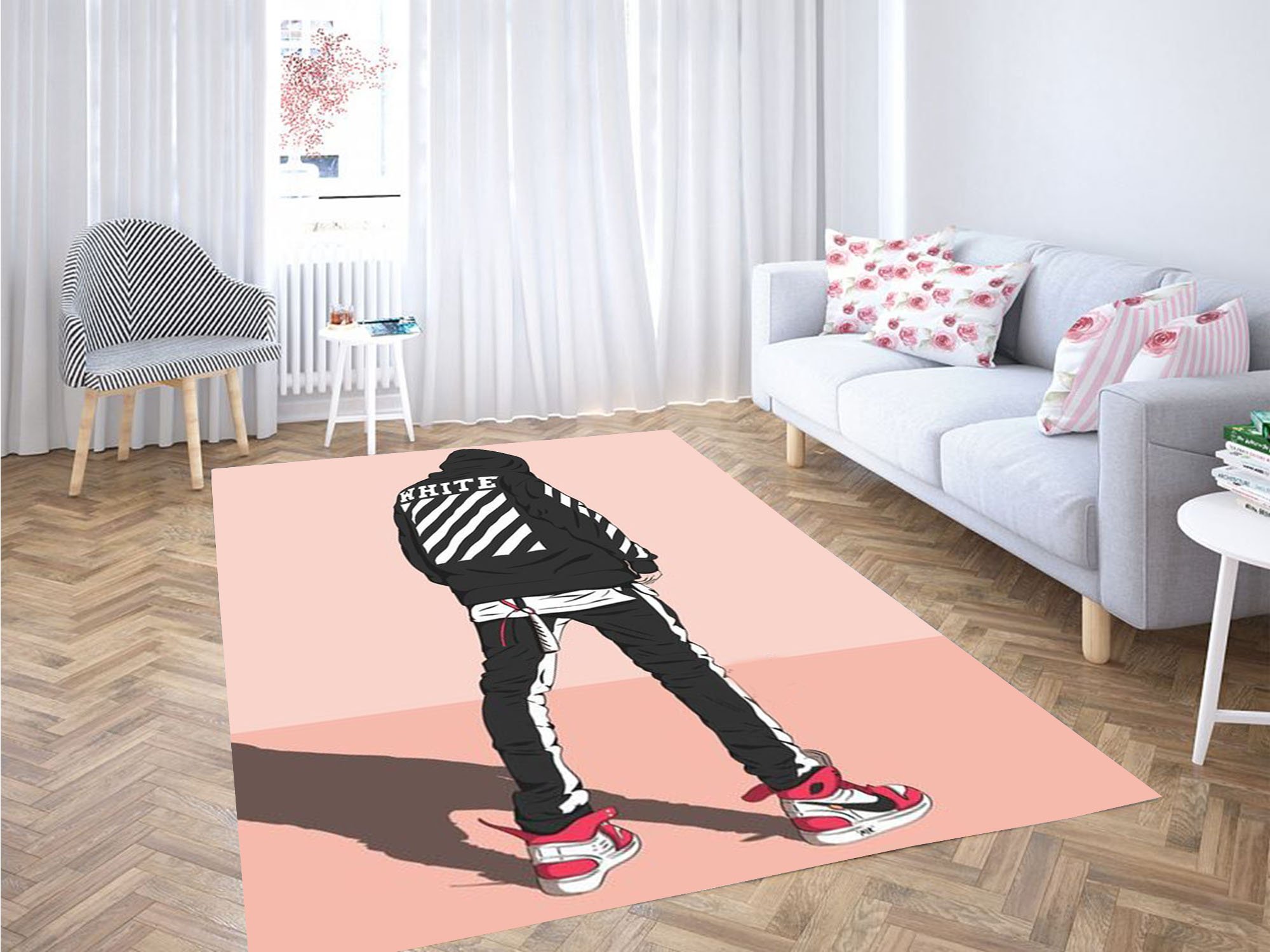 Hypebeast Pink Wallpaper Carpet Rug -  Chussin | Home Decor Easily