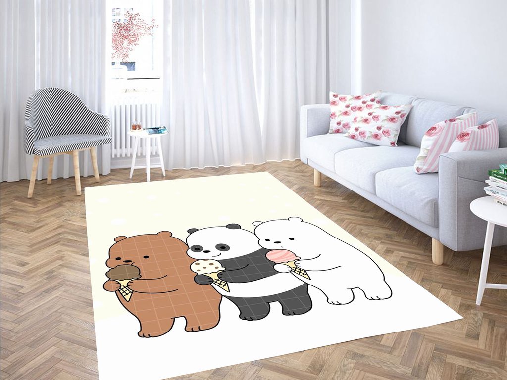 Ice Cream And We Bare Bears Living Room Modern Carpet Rug -  Chussin | Home Decor Easily
