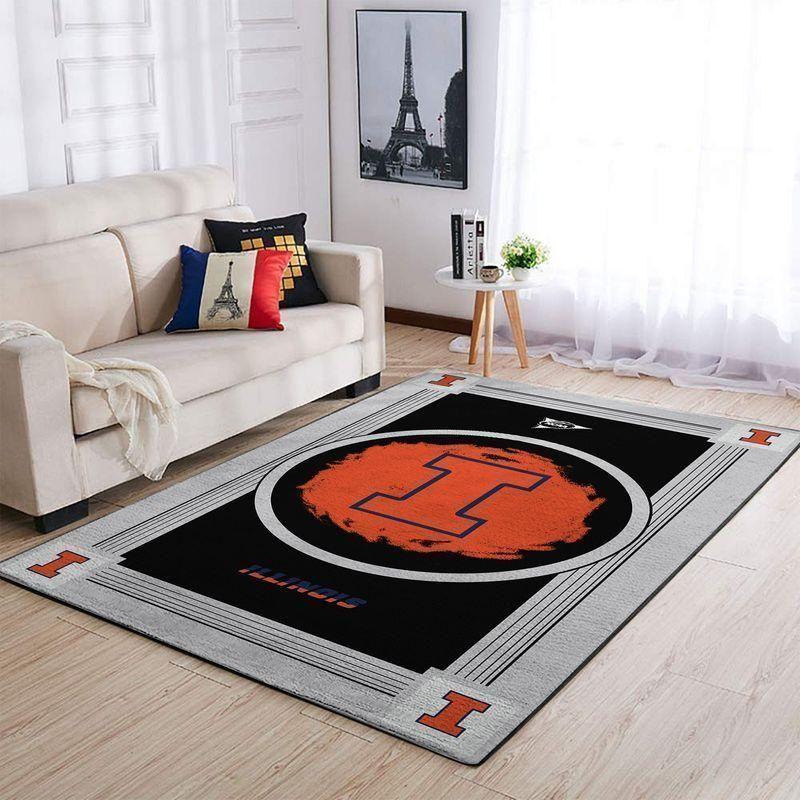 Illinois Fighting Illini Area Rugs Ncaa Team Logo 20030395 Chussin | Home Decor Easily