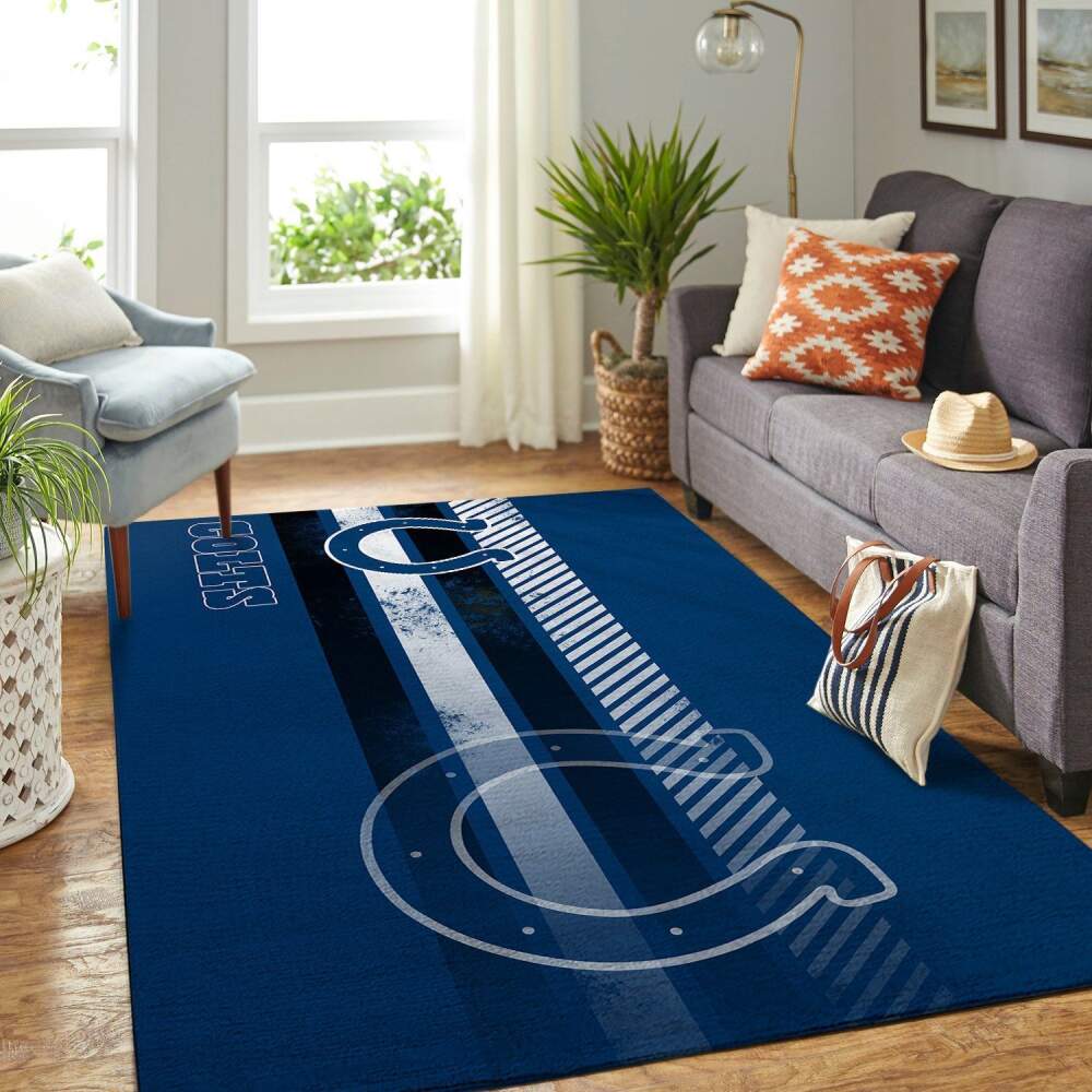 Indianapolis Colts Nfl Area Rugs Team Logo Sports  Chussin | Home Decor Easily
