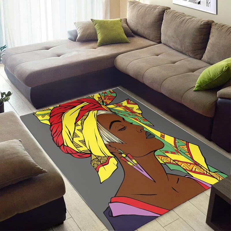 Inspired African American Fancy Black Queen Design Floor Carpet Living Room Rug -  Chussin | Home Decor Easily