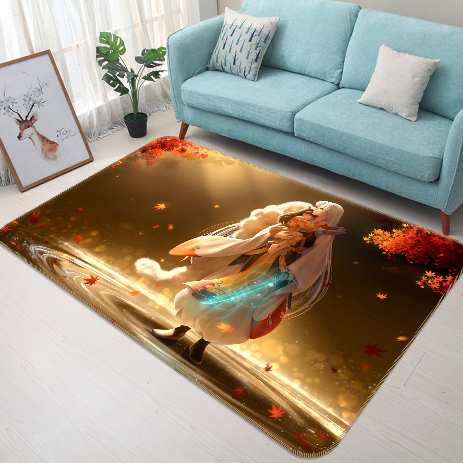 Inuyasha Anime 27 Area Rug And  Chussin | Home Decor Easily