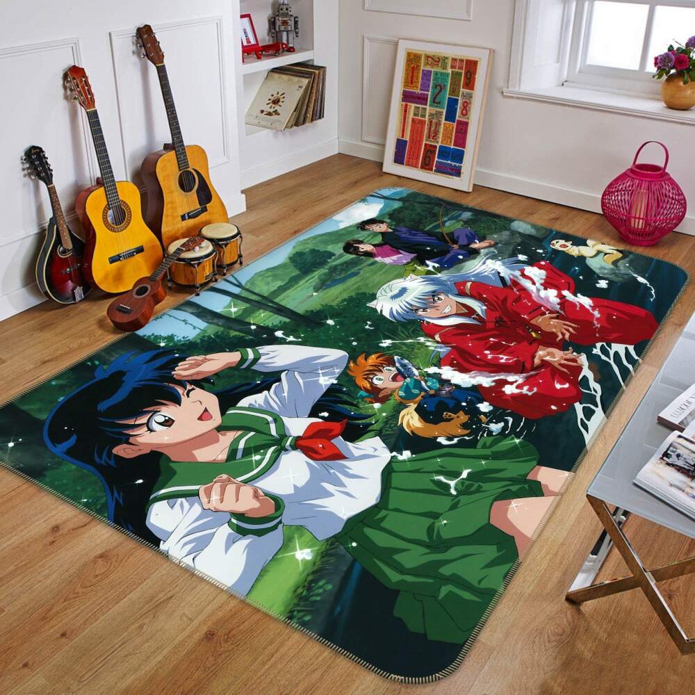 Inuyasha Anime 3 Area Rug And  Chussin | Home Decor Easily