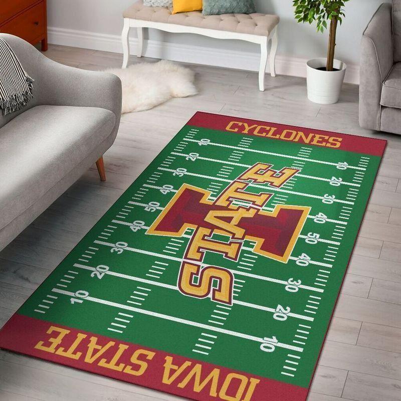 Iowa State Cyclones Field Area Rug Football V11118  Chussin | Home Decor Easily
