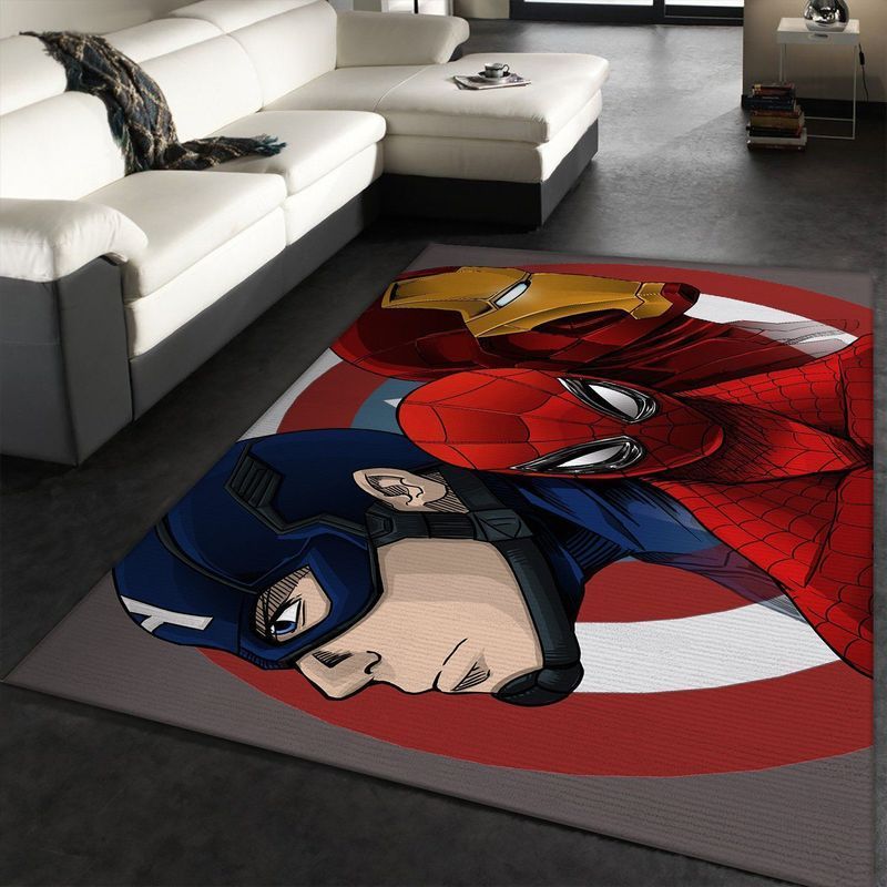 Iron Man Captain America Spider Man Marvel Superhero Movies Area Rug And  Chussin | Home Decor Easily