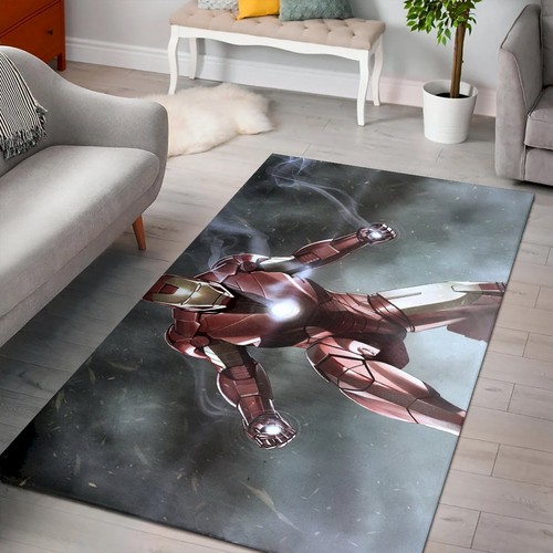 Iron Man Comics Tony Stark Marvel Comics Iron Rug  Chussin | Home Decor Easily
