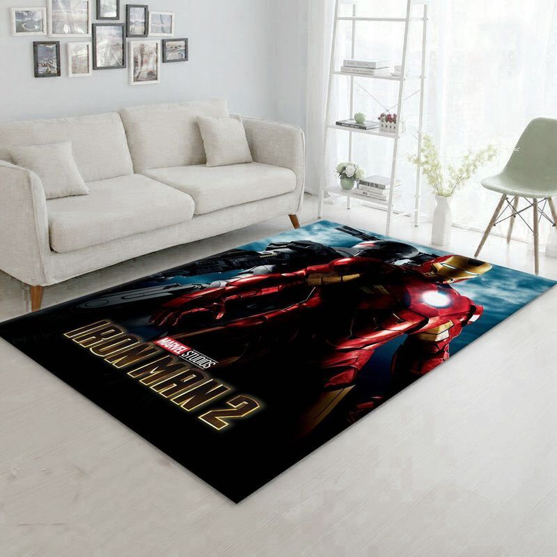 Iron Man Marvel 2 Area Rug And  Chussin | Home Decor Easily