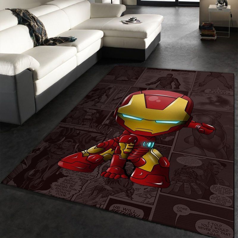Iron Man Marvel 3 Area Rug And  Chussin | Home Decor Easily