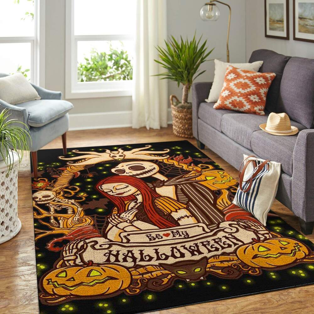 Jack & Sally The Nightmare Before Christmas 190909 Halloween Area Regtangle  Chussin | Home Decor Easily