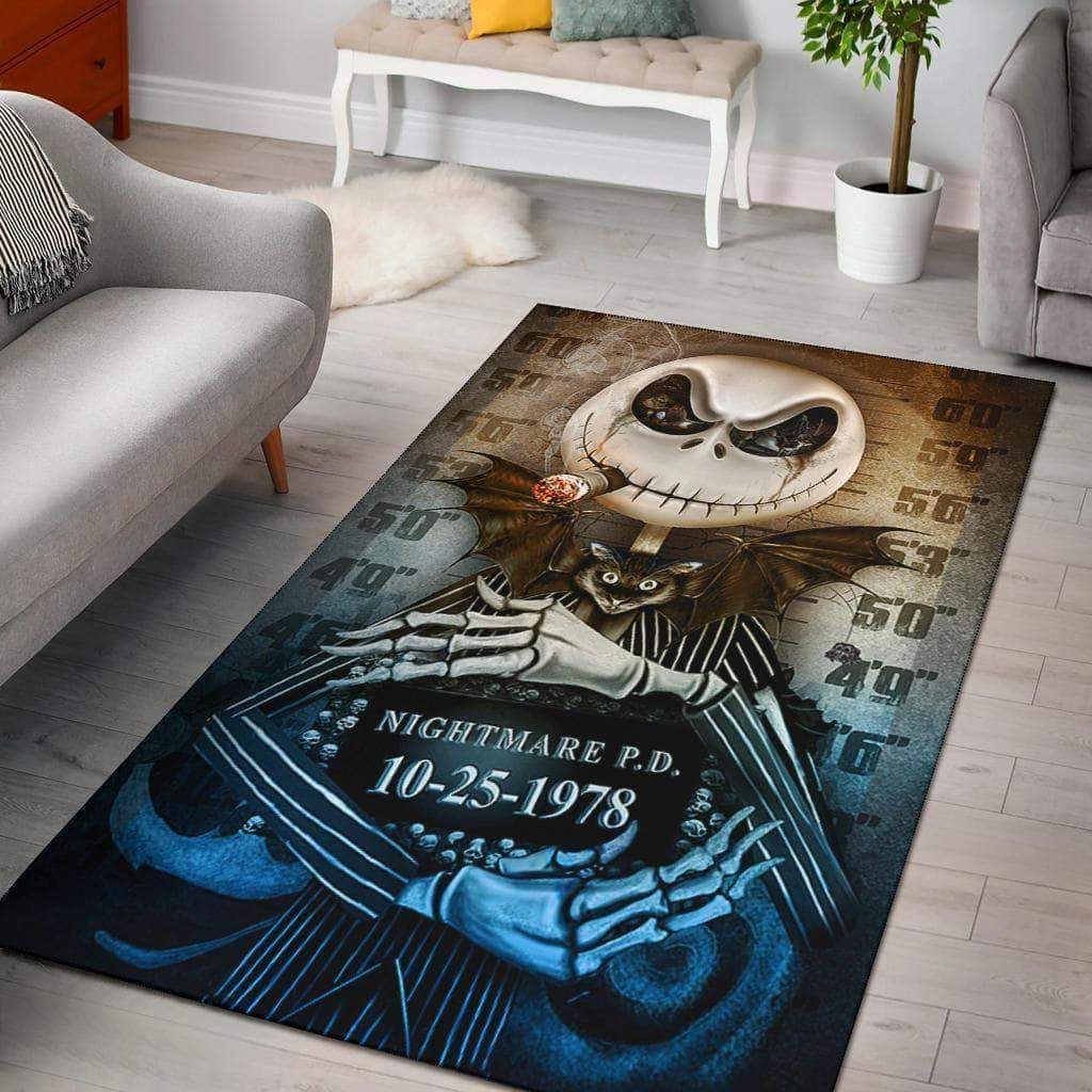 Jack Skellington 190911 Halloween Special Area Rug Ofd Area  Chussin | Home Decor Easily