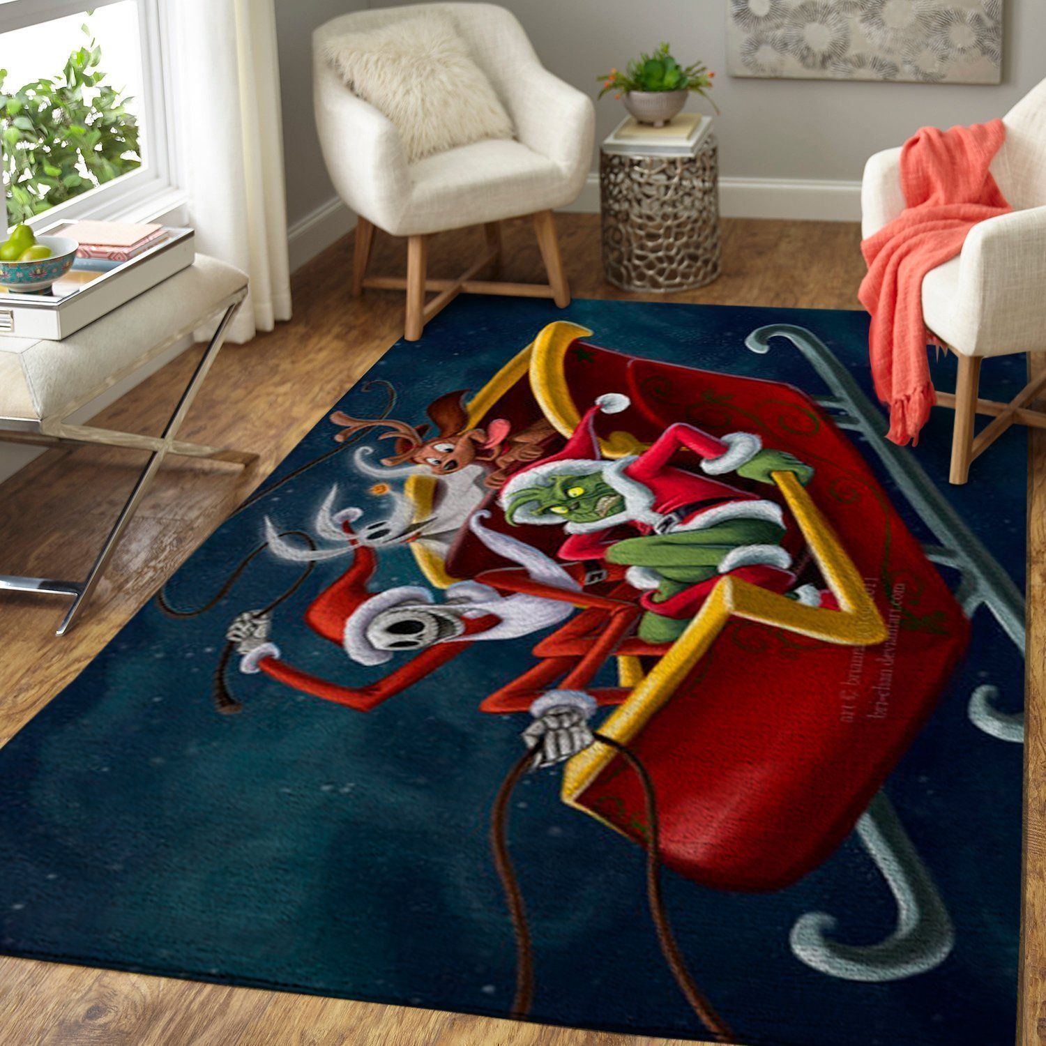 Jack Skellington & Grinch Area Rugs The Nightmare Before Christmas ations  Chussin | Home Decor Easily