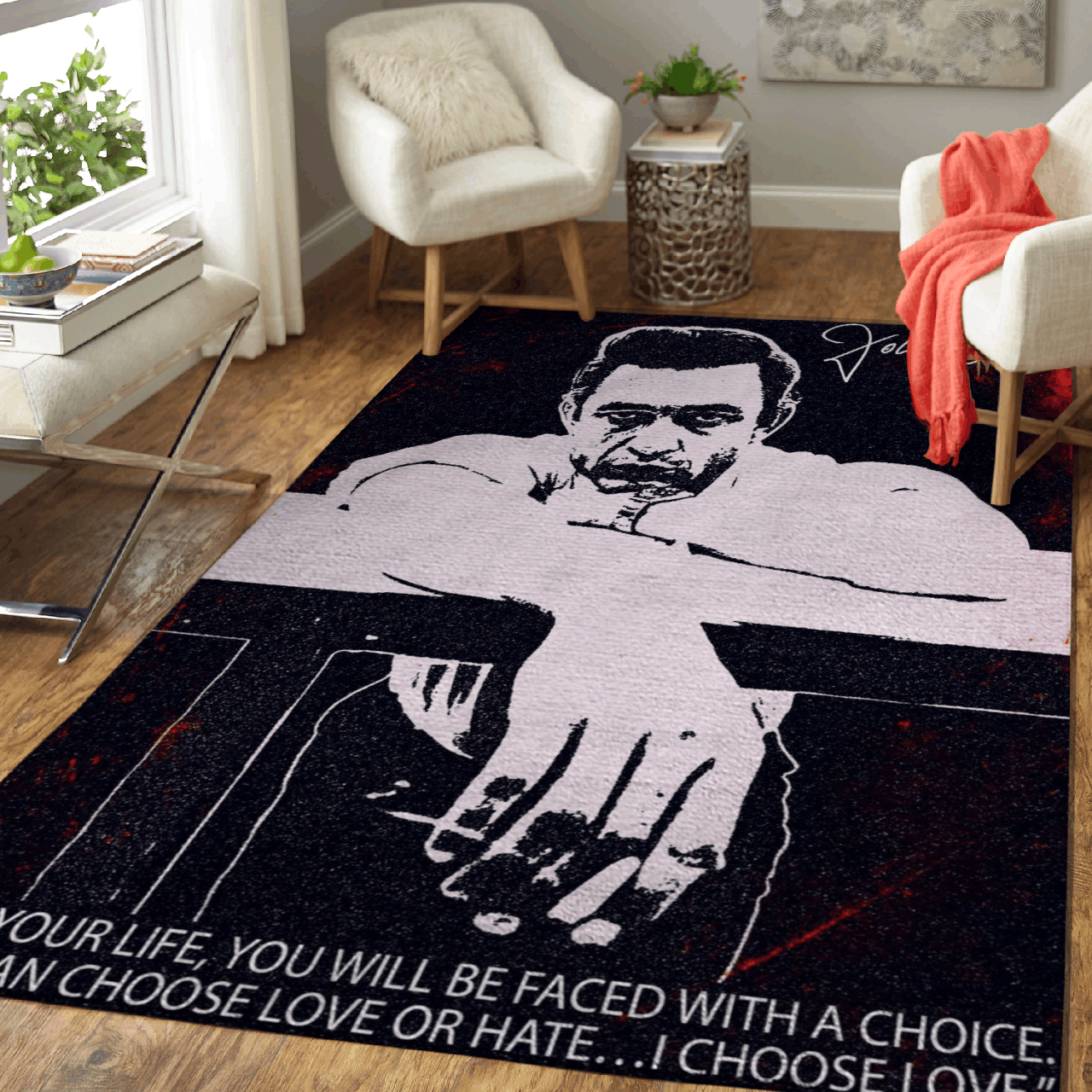 Johnny Cash Quotes All Your Life You Will Be Faced With A Choice Pop Art Area  Chussin | Home Decor Easily