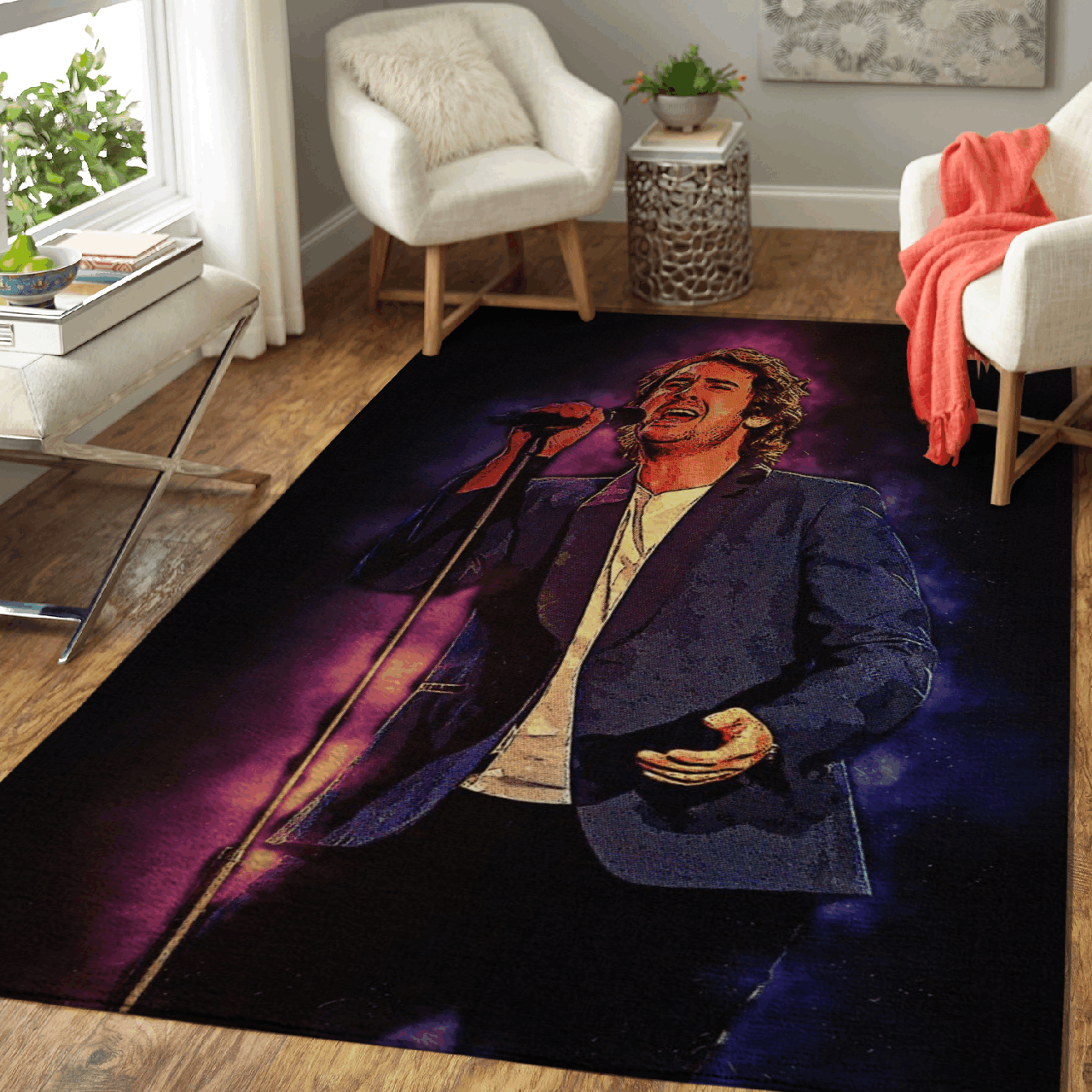 Josh Groban American Country Music Art For Fans Area Rug Area Chussin | Home Decor Easily
