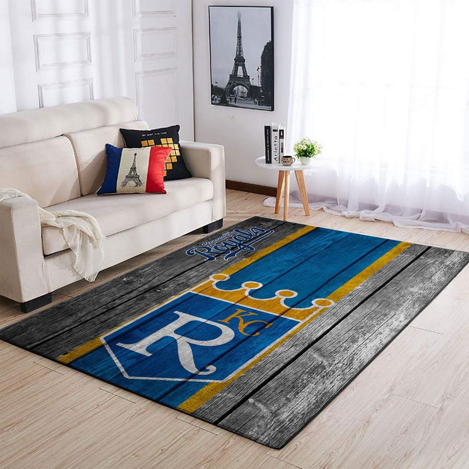 Kansas City Royals Mlb Team Logo Area Rugs Wooden Style Sports  Chussin | Home Decor Easily