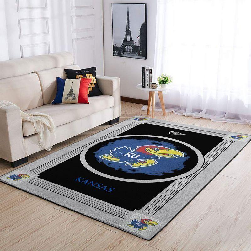 Kansas Jayhawks Area Rugs Ncaa Team Logo 20030334 Chussin | Home Decor Easily